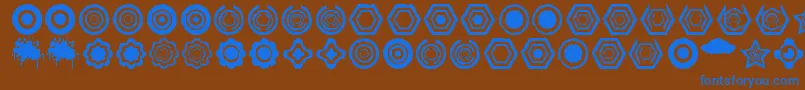 Dingbatzformz Dsg Font – Blue Fonts on Brown Background