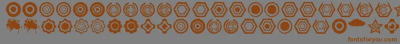 Dingbatzformz Dsg Font – Brown Fonts on Gray Background
