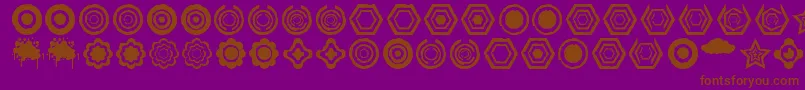 Dingbatzformz Dsg Font – Brown Fonts on Purple Background