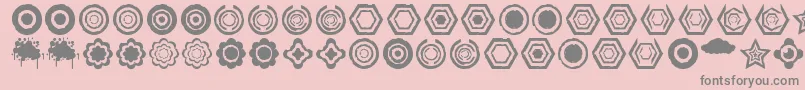Dingbatzformz Dsg Font – Gray Fonts on Pink Background