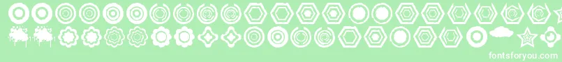 fuente Dingbatzformz Dsg – Fuentes Blancas Sobre Fondo Verde