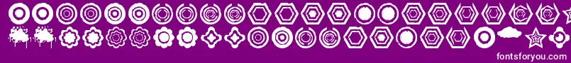 Dingbatzformz Dsg Font – White Fonts on Purple Background