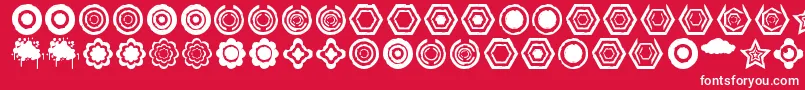 Dingbatzformz Dsg Font – White Fonts on Red Background