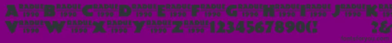 MesozoicGothicMedium Font – Black Fonts on Purple Background