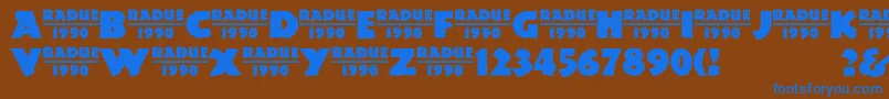 MesozoicGothicMedium Font – Blue Fonts on Brown Background