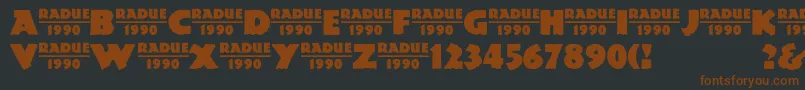 MesozoicGothicMedium Font – Brown Fonts on Black Background
