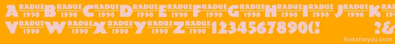 MesozoicGothicMedium Font – Pink Fonts on Orange Background