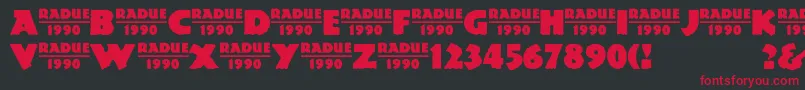 MesozoicGothicMedium Font – Red Fonts on Black Background