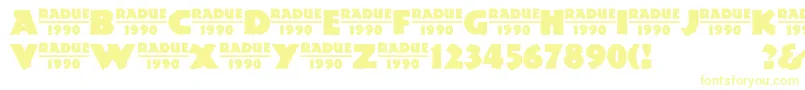 MesozoicGothicMedium Font – Yellow Fonts on White Background