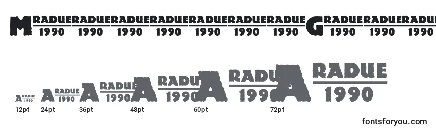 MesozoicGothicMedium Font Sizes