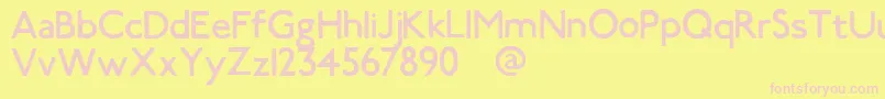 Smog Font – Pink Fonts on Yellow Background