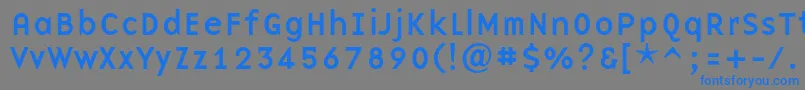 Baseninec Font – Blue Fonts on Gray Background