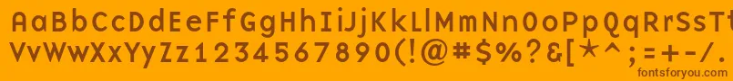 Baseninec Font – Brown Fonts on Orange Background
