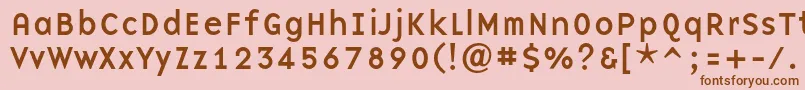 Baseninec Font – Brown Fonts on Pink Background