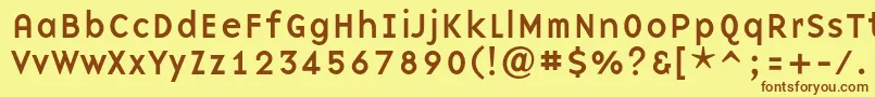 Baseninec Font – Brown Fonts on Yellow Background