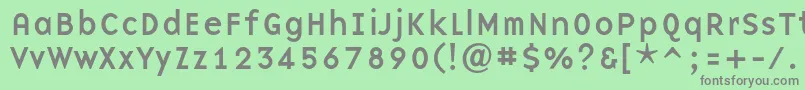 Baseninec Font – Gray Fonts on Green Background