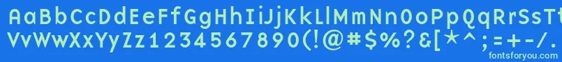 Baseninec Font – Green Fonts on Blue Background