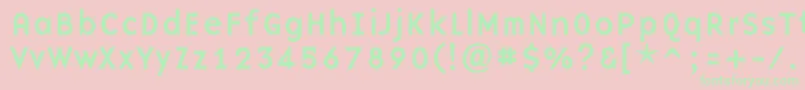 Baseninec Font – Green Fonts on Pink Background