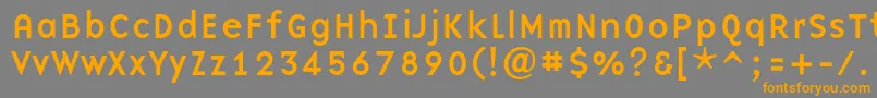 Baseninec Font – Orange Fonts on Gray Background
