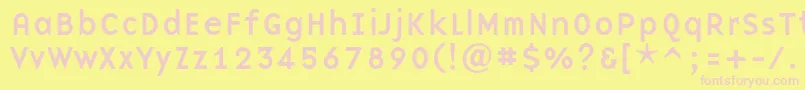 En savoir plus sur la police Baseninec Police Baseninec – polices roses sur fond jaune