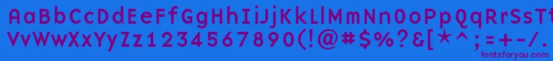 Baseninec Font – Purple Fonts on Blue Background