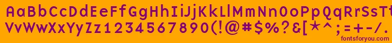 Baseninec Font – Purple Fonts on Orange Background