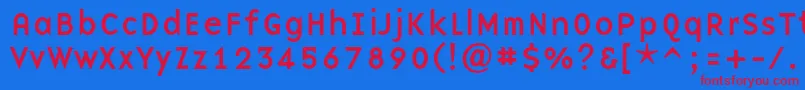 Baseninec Font – Red Fonts on Blue Background