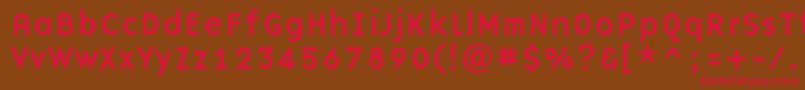 Baseninec Font – Red Fonts on Brown Background