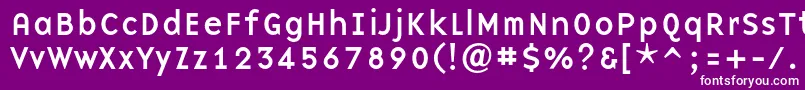 Baseninec Font – White Fonts on Purple Background