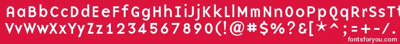 Baseninec Font – White Fonts on Red Background