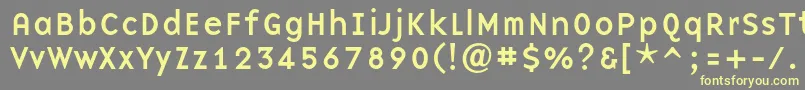 Baseninec Font – Yellow Fonts on Gray Background