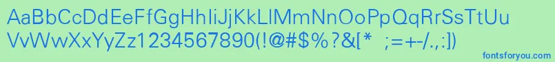 InsularThinLight Font – Blue Fonts on Green Background