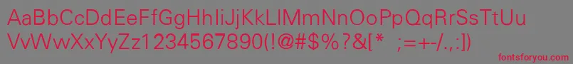 InsularThinLight Font – Red Fonts on Gray Background