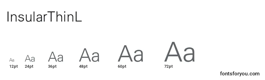 InsularThinLight Font Sizes
