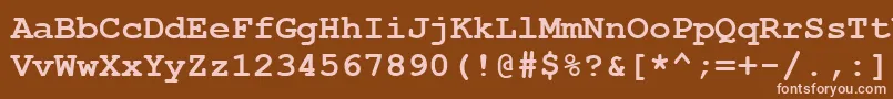 CourierNewCeBoldフォントについての詳細 フォントCourierNewCeBold – 茶色の背景にピンクのフォント