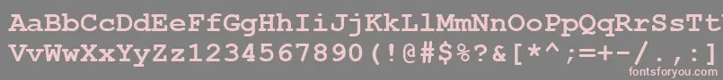 CourierNewCeBold Font – Pink Fonts on Gray Background