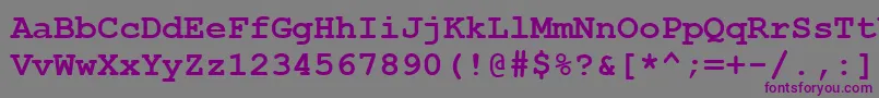 Fonte CourierNewCeBold – fontes roxas em um fundo cinza