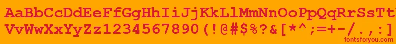 Lisätietoja CourierNewCeBold-fontista CourierNewCeBold-fontti – punaiset fontit oranssilla taustalla
