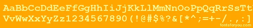 More about CourierNewCeBold Font CourierNewCeBold Font – Yellow Fonts on Orange Background