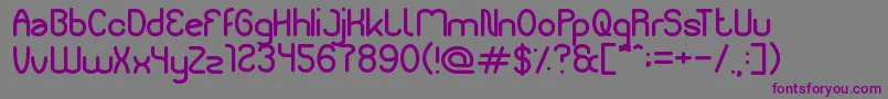 Liberate-fontti – violetit fontit harmaalla taustalla
