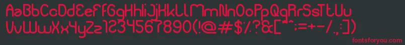 Liberate Font – Red Fonts on Black Background