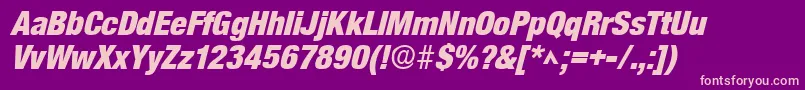 SanscondlhBoldItalic Font – Pink Fonts on Purple Background