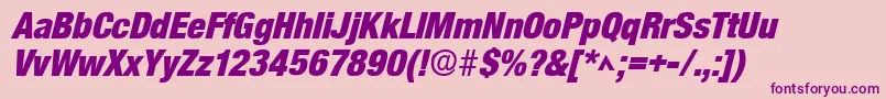 SanscondlhBoldItalic Font – Purple Fonts on Pink Background