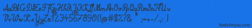 Mareke Font – Black Fonts on Blue Background