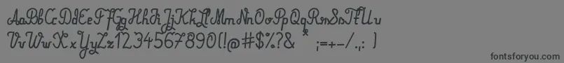 Mareke Font – Black Fonts on Gray Background