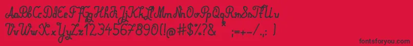 Mareke Font – Black Fonts on Red Background