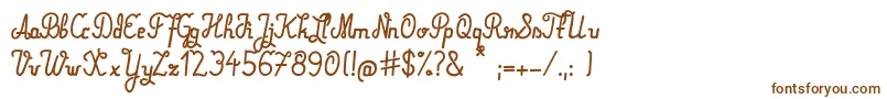 Mareke-fontti – ruskeat fontit valkoisella taustalla