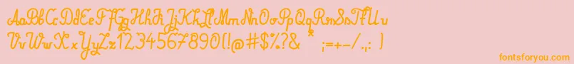 Mareke Font – Orange Fonts on Pink Background