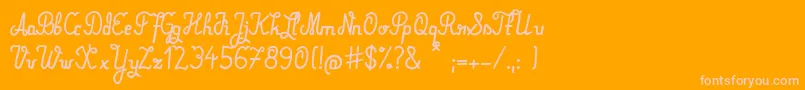 Mareke Font – Pink Fonts on Orange Background