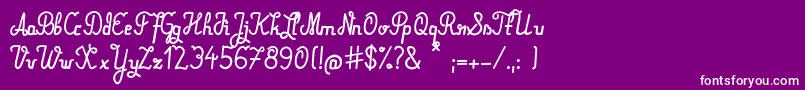 Mareke Font – White Fonts on Purple Background